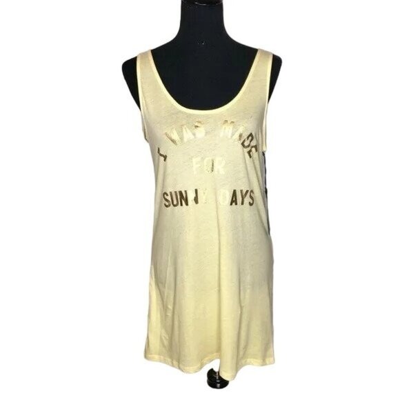 Wildfox Neon Yellow Poolside Sleeveless Tank Dress - Picture 1 of 7